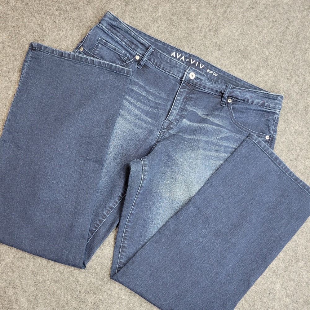 Ava & Viv Blue Boot Cut Jeans with Classic Style